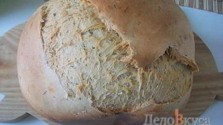 Белый хлеб с укропом в хлебопечке