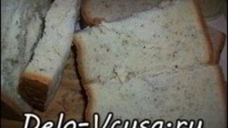 белый хлеб с укропом в хлебопечке