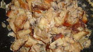 Грибы с хлебом