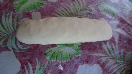 хлеб с чаем матча и грецким орехом