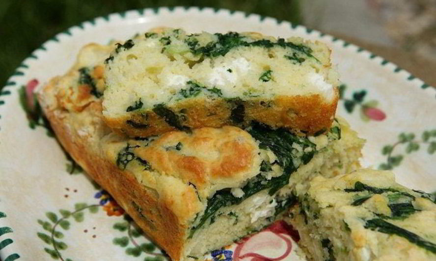 Рецепт хлеб с фетой и шпинатом