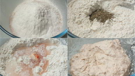 хлеб с запеченным перцем и травами