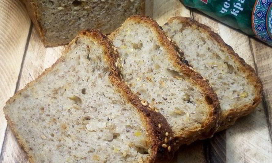 Рецепт постный хлеб с чечевицей и жареным луком