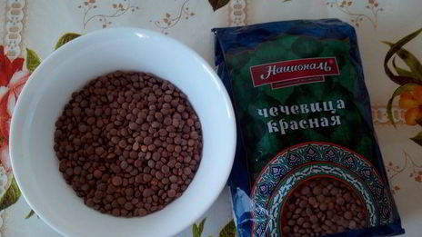 постный хлеб с чечевицей и жареным луком