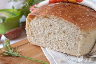 Пшеничный хлеб без замеса на закваске