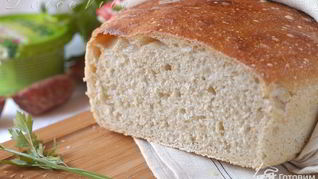 Пшеничный хлеб без замеса на закваске