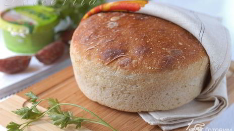 пшеничный хлеб без замеса на закваске