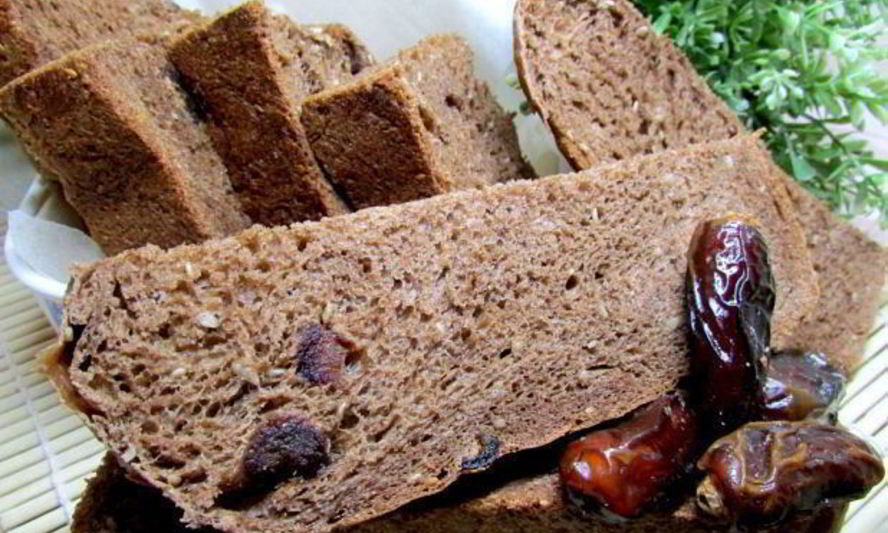 Рецепт шоколадный хлеб с кунжутом и финиками