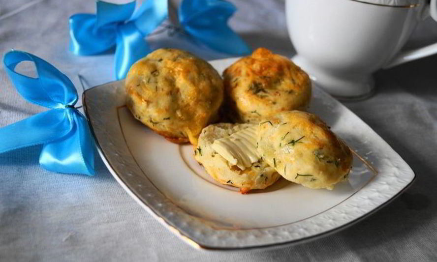 Рецепт сконы с зеленью и сыром