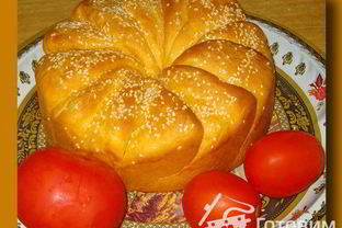 Томатный хлеб с кунжутом