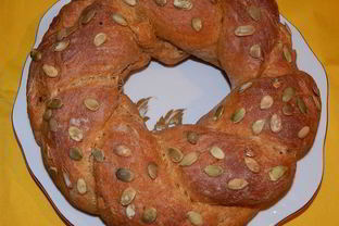 Тыквенный хлеб с цельнозерновой мукой