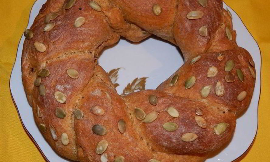 Рецепт тыквенный хлеб с цельнозерновой мукой