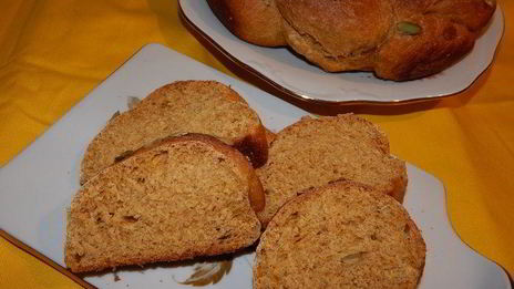 тыквенный хлеб с цельнозерновой мукой