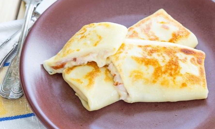 Рецепт конвертики из блинов с ветчиной