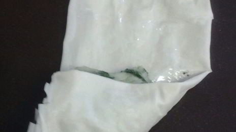 конвертики из теста фило со шпинатом и картофелем