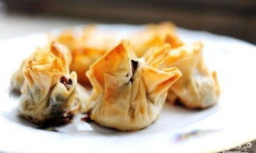 Рецепт конвертики с грибами