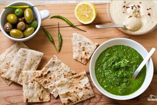 Армянский лаваш с зеленью