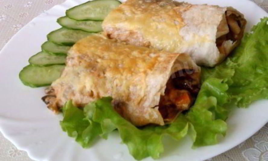 Рецепт фаршированный овощами лаваш в духовке