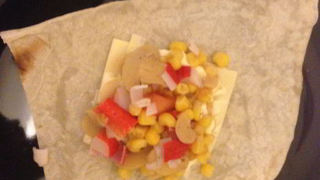 кентельки из лаваша с крабовым салатом