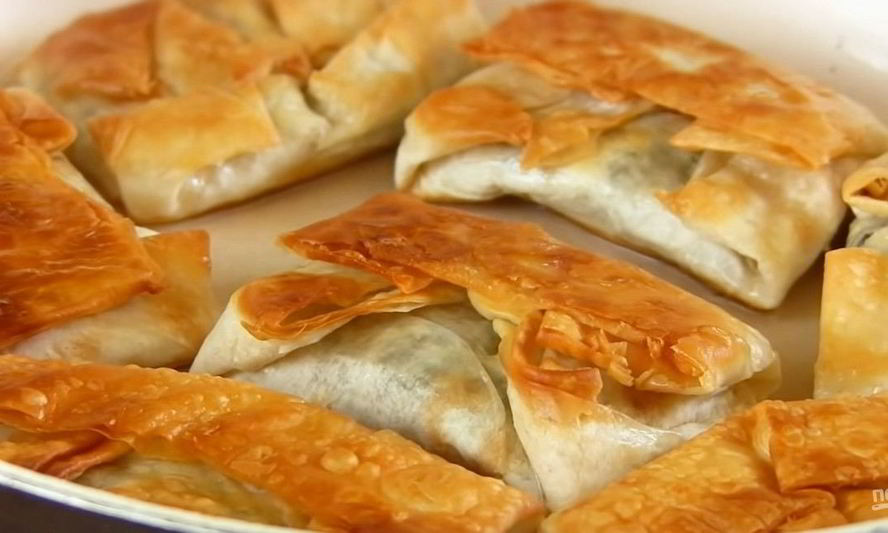 Рецепт хрустящие конвертики из лаваша с начинкой