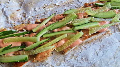 курица с овощами в лаваше