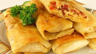 Лаваш обжаренный с начинкой