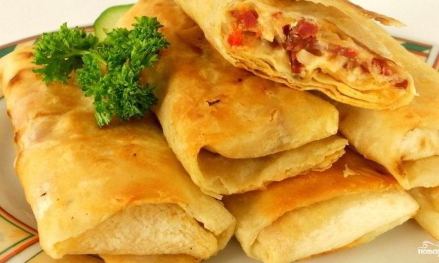 Рецепт лаваш обжаренный с начинкой