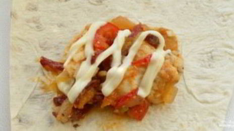 лаваш обжаренный с начинкой