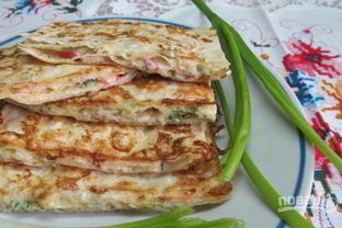 Лаваш, обжаренный в яйце