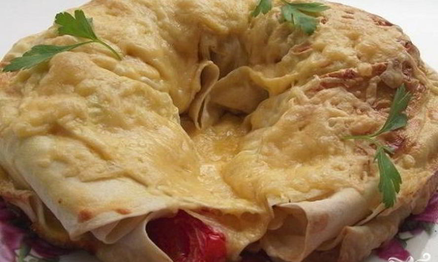 Рецепт лаваш с фаршем и сыром