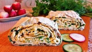 Лаваш с консервами