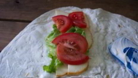 лаваш с копченым сыром