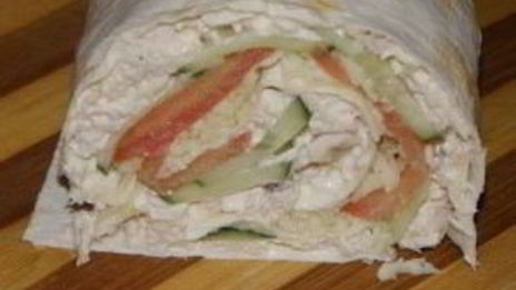 лаваш с курицей и сыром