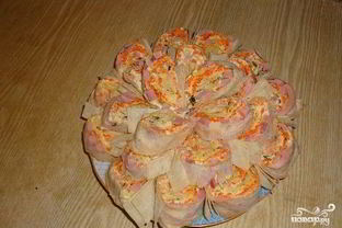 Лаваш с морковью по-корейски