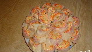 Лаваш с морковью по-корейски