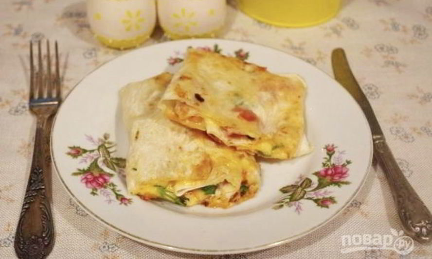 Рецепт лаваш с начинкой, жаренный на сковороде