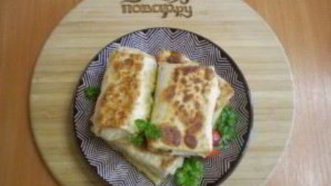 лаваш с рисом и яйцом