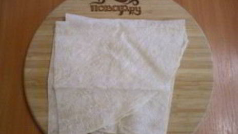 лаваш с рисом и яйцом