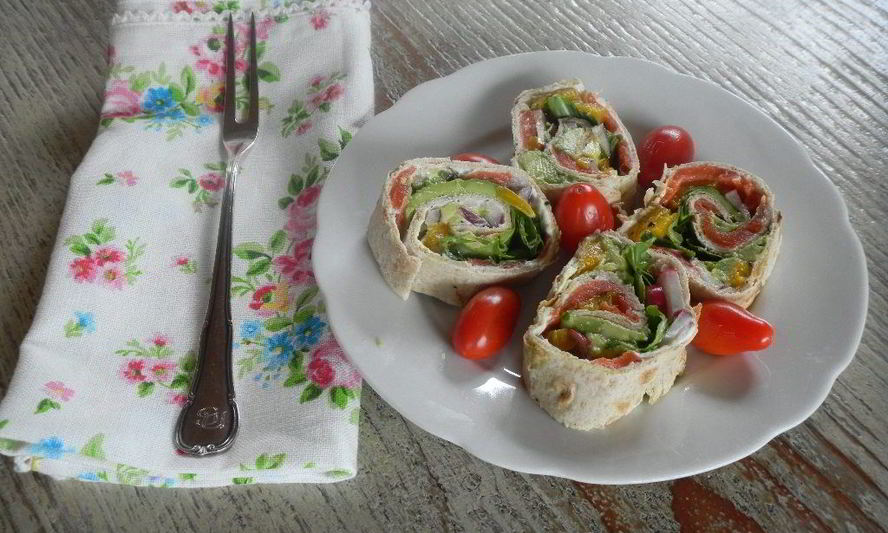 Рецепт лаваш с семгой и огурцом