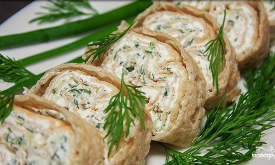 Рецепт лаваш с сыром и чесноком