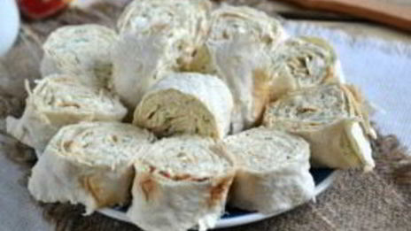 лаваш с сыром и укропом