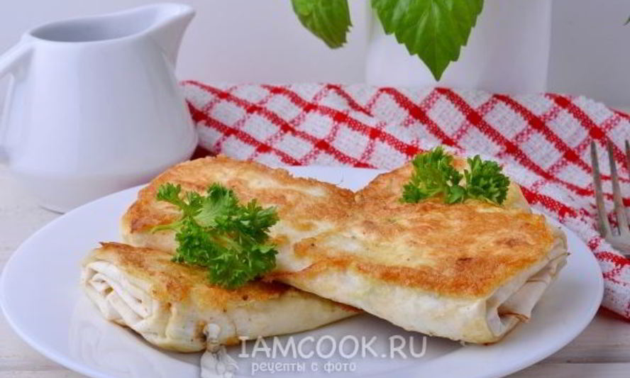 Рецепт лаваш с сыром на сковороде