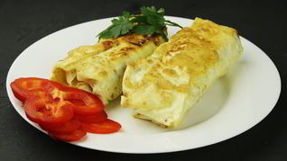 Лаваш с яйцом и луком