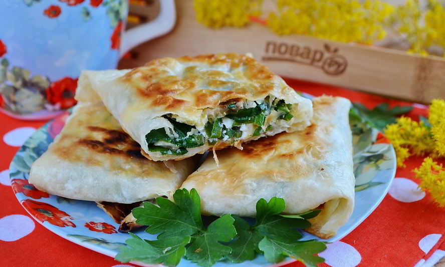 Рецепт лаваш с яйцом и шпинатом