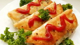 Рулетики из лаваша с грибами