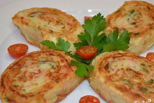 Рулеты из лаваша с картошкой