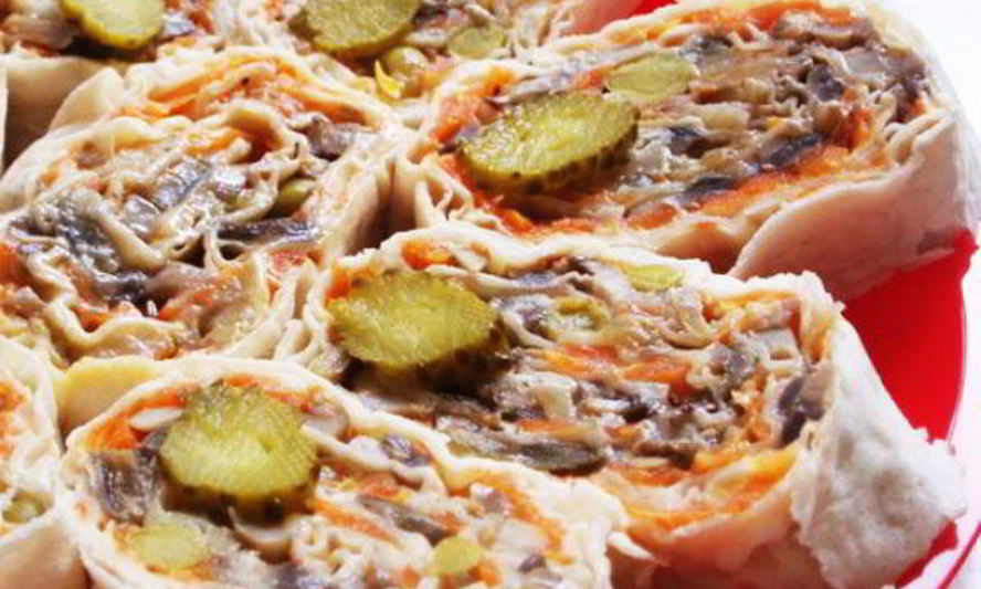 Рецепт рулеты из лаваша вегетарианские