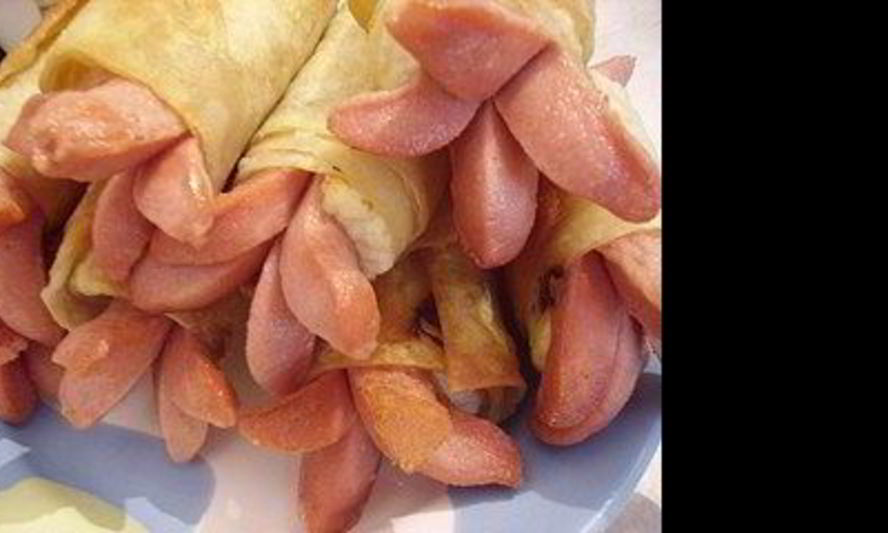 Рецепт сосиски с сыром в лаваше