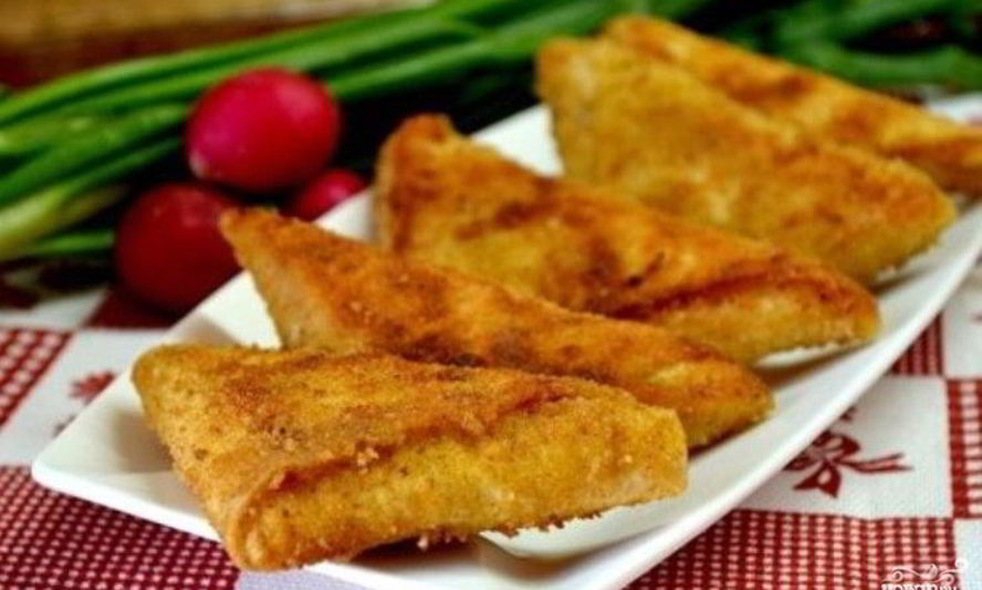 Рецепт треугольники из лаваша с сыром