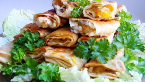 трубочки из лаваша с начинкой